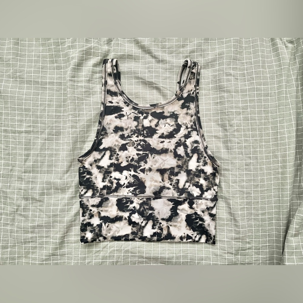 Lululemon everlux power pivot tank 6 Dispersed Light Raw Linen Multi